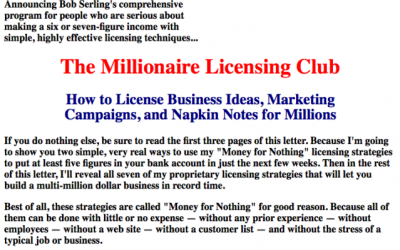 Bob Serling – Millionaire Licensing