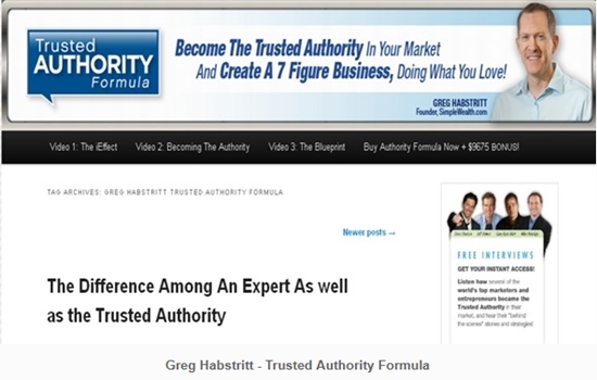 Greg Habstritt – Trusted Authority Formula