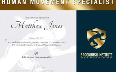 Brent Brookbush –  Human Movement Specialist Certification