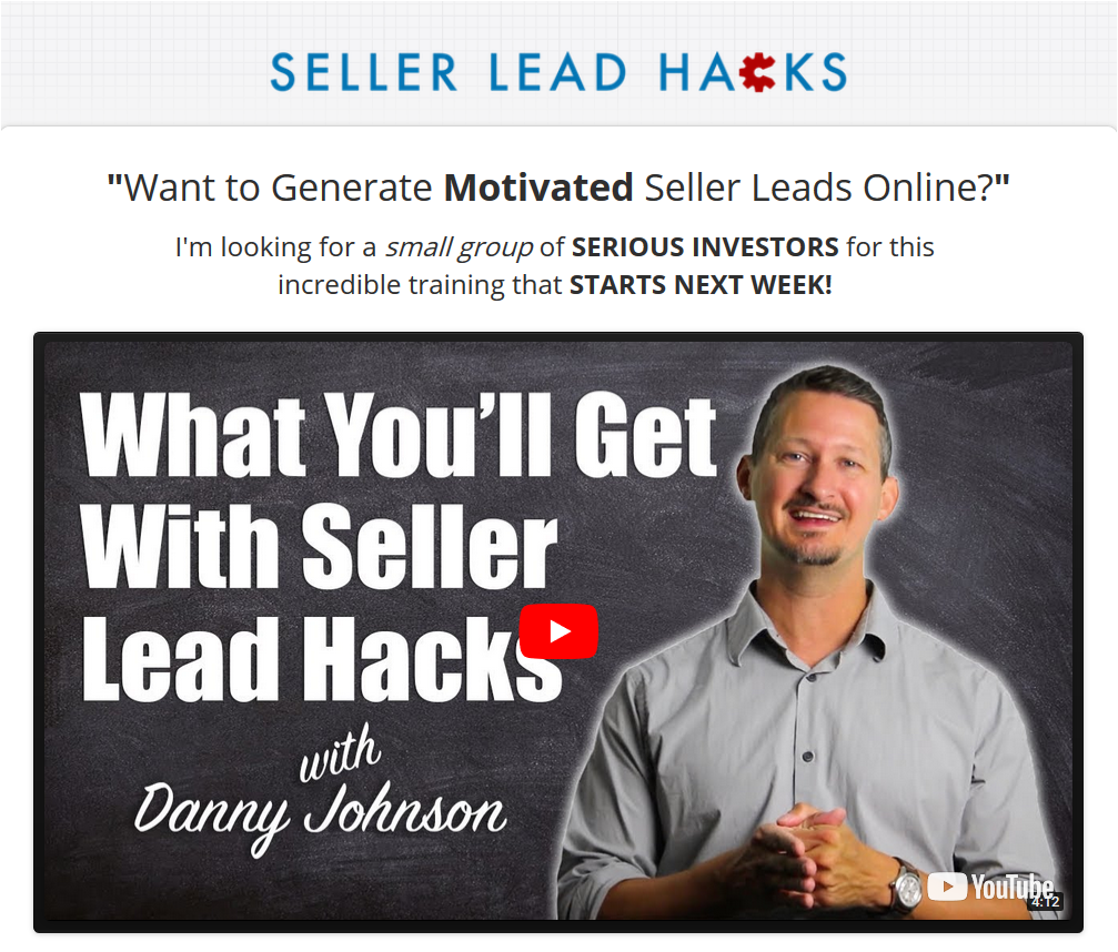 Danny Johnson – Seller Lead Hacks Download