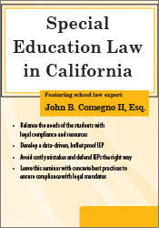 John B. Comegno II – Special Education Law in California