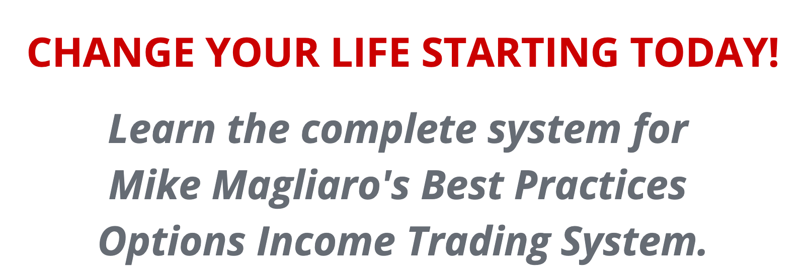 Michael Magliaro – Weekly Options Income Trading System Download