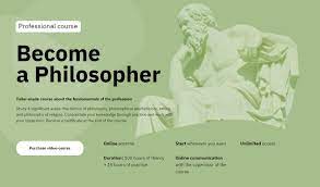 Professional course Become a philosopher