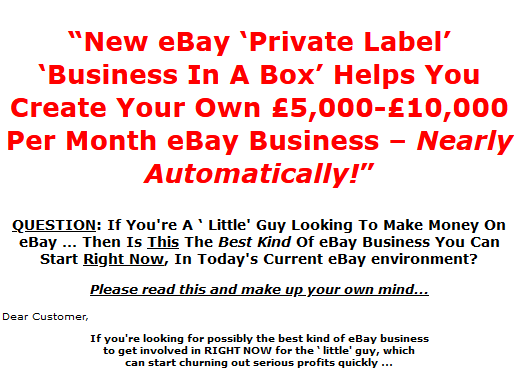 Mark Wallace – The eBayer’s Private Label Business In A Box