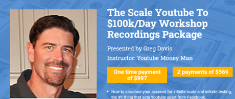 Greg Davis – The Scale Youtube To $100k/Day Workshop Recordings Package