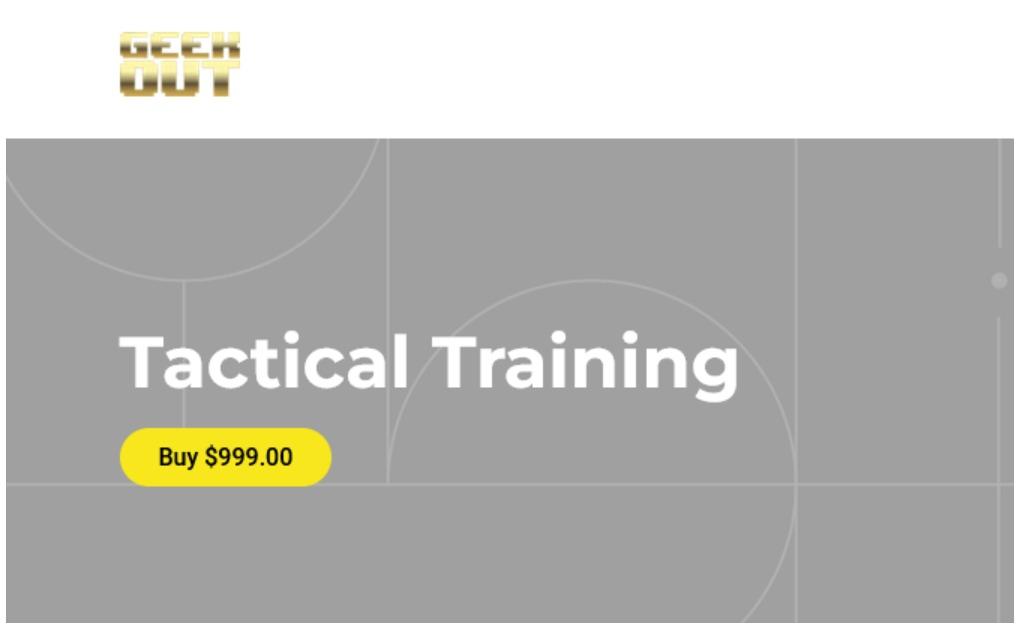 Geekout Events – Tactical Training