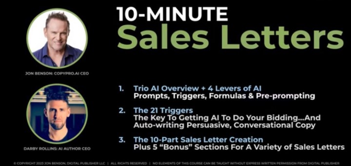 Jon Benson – 10 Minute Sales Letter