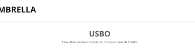Umbrella – uSBO (Search Box Optimization)