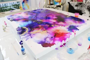 Jenna Webbart - Alcohol Ink on Canvas Course