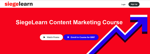 SiegeLearn – Content Marketing Course