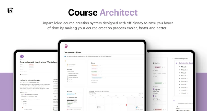 Course Architect – Ultimate Course Creation System for Notion