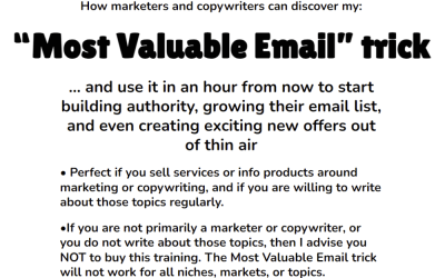 John Bejakovic – Most Valuable Email