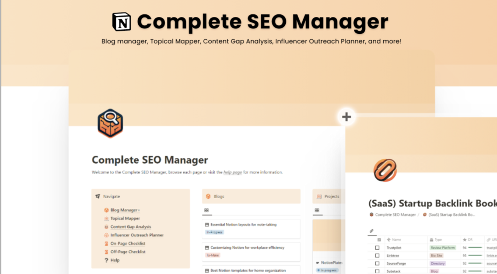 Notion For SEO - Complete SEO Manager For Notion