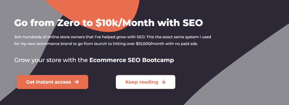 Ecommerce SEO Bootcamp Course – Go from Zero to 10000 per Month with SEO