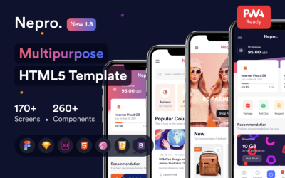 Nepro – The Multipurpose Mobile HTML5 Template